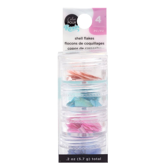 American Crafts Color Pour Resin - Shell Flakes - Iridescent (4 Piece)