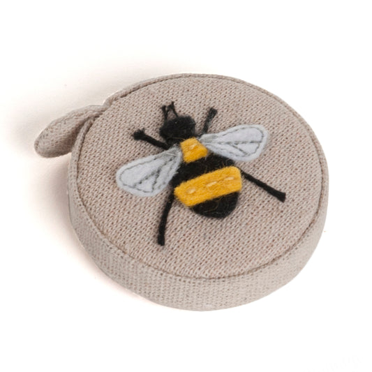 Hobby Gift Tape Measure, Applique Linen Bee