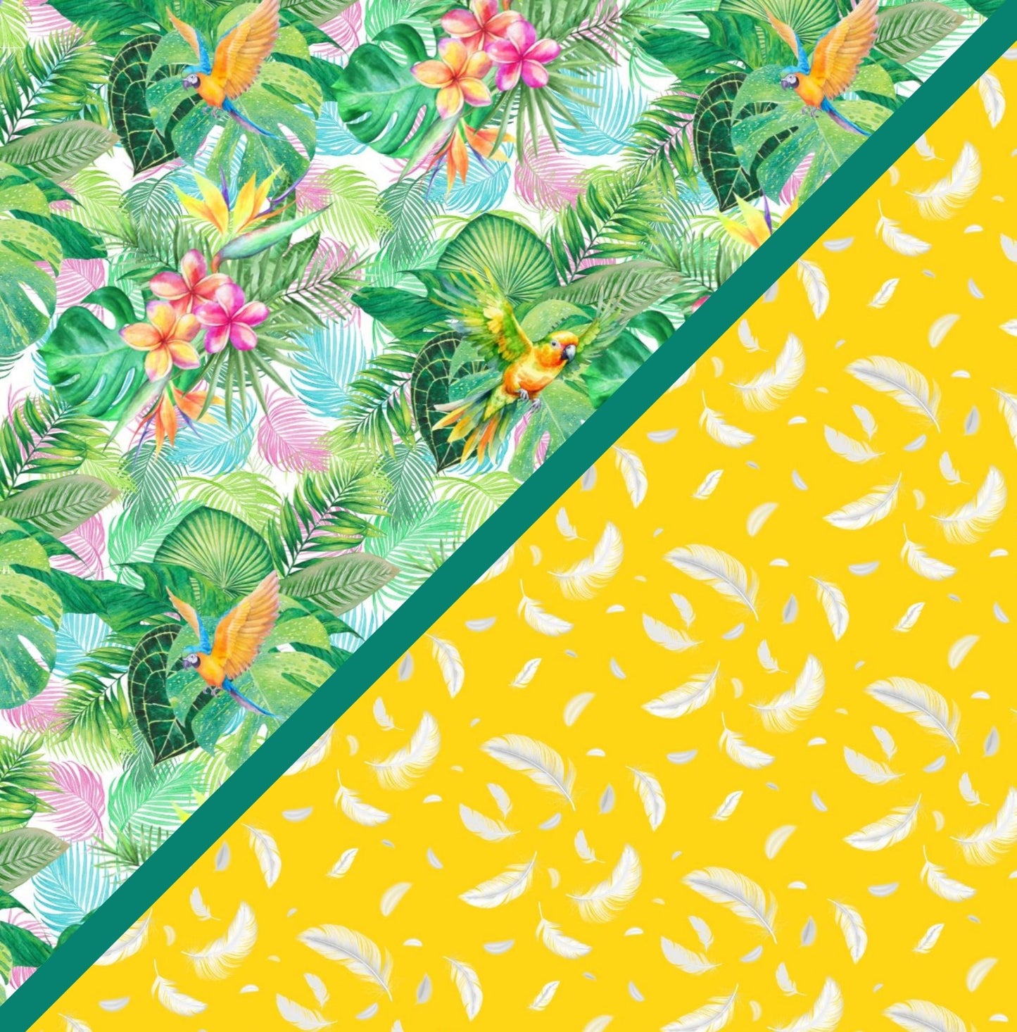 Digital Kit A4 Papers Tropical Feathers - 12 designs
