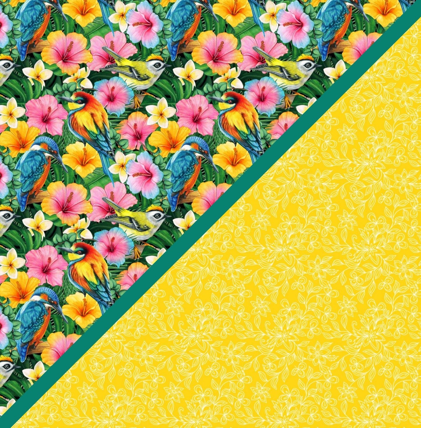 Digital Kit A4 Papers Tropical Feathers - 12 designs
