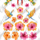 Digital Kit A4 Papers Tropical Feathers - 12 designs