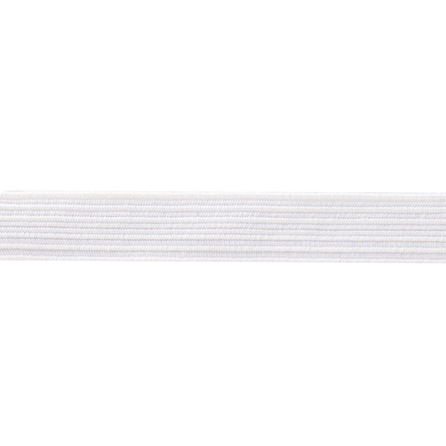 12 Cord Flat Elastic 150m White