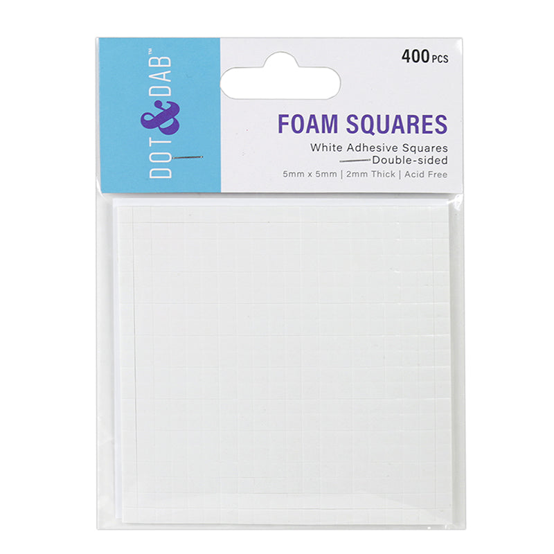 Dot & Dab Foam Squares x400 2mm white