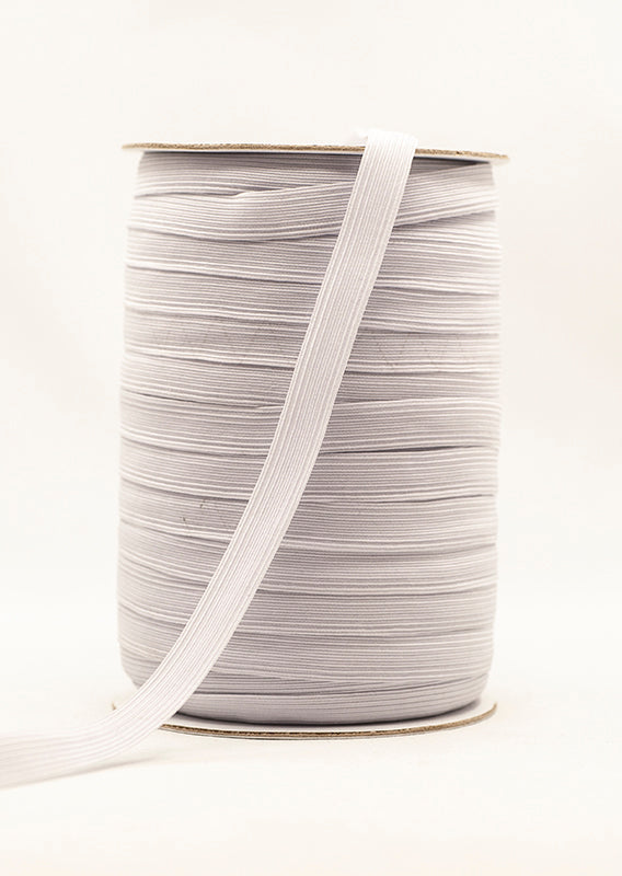 16 Cord Flat Elastic 100m White