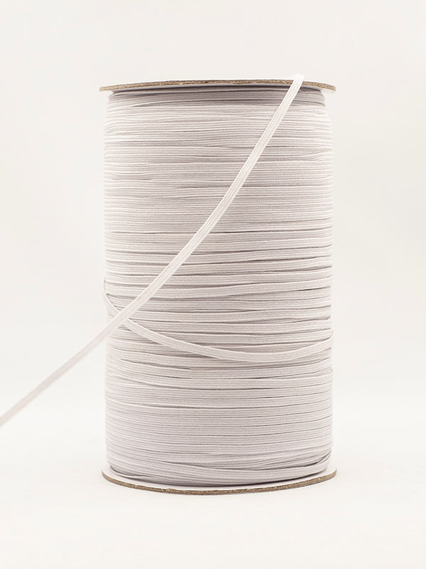 4 Cord Flat Elastic 300m White