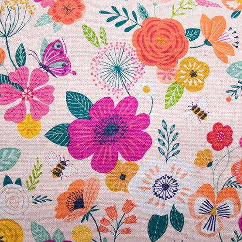 Hobby Gift Knitting Bag Floral Garden Pink