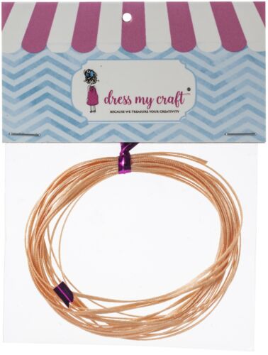 Dress My Crafts Satin Ribbon Twine 3m-Peach