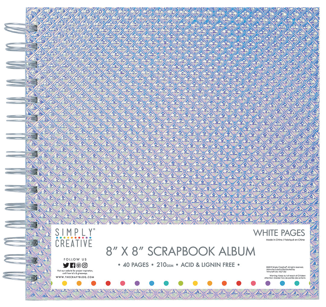Simply Creative Albums 8x8 Holographic Diamonds Lilac