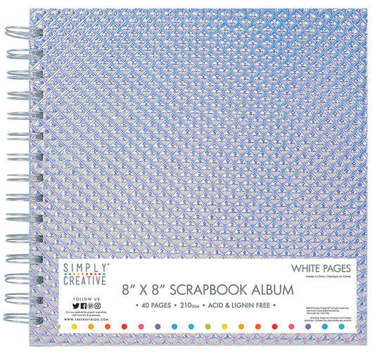 Simply Creative Albums 8x8 Holographic Diamonds Lilac