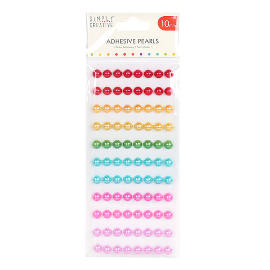 Simply Creative 10mm Pearls - Rainbow - 88 Pieces