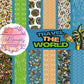 Digital Kit A4 Papers Travel The World - 12 designs